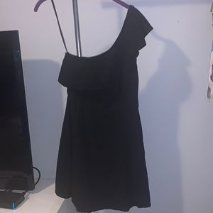 Black one sleeve dress